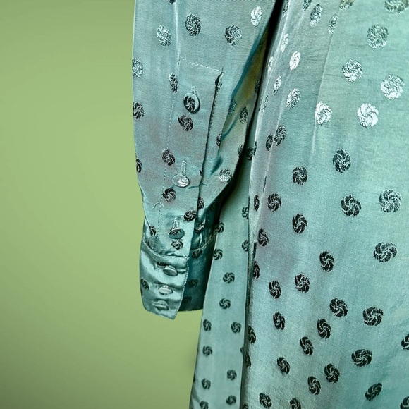 J. Crew ‘Shift Dress in Jacquard Floral Dot’ in “Dark Spruce” Green Size 4 - Picture 11 of 16